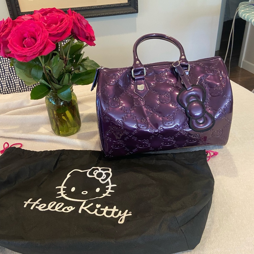 Hello Kitty Purple Shoulder Bag with Embossed Design - Picture 8 of 10